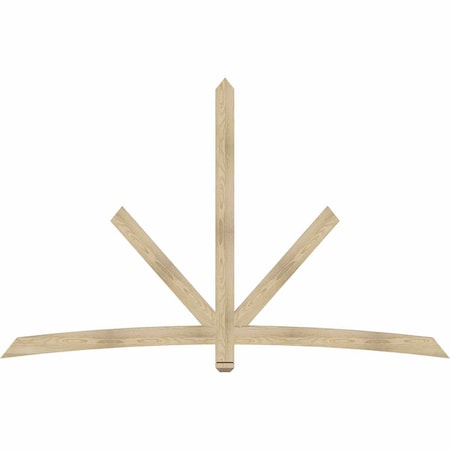 Ekena Millwork Alberta Rough Sawn Timber Gable Bracket, Douglas Fir, 96"W x 60"H x 2"D x 4"F, 15/12 Pitch GBW096X60X0204ALB00RDF